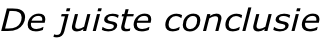 De juiste conclusie